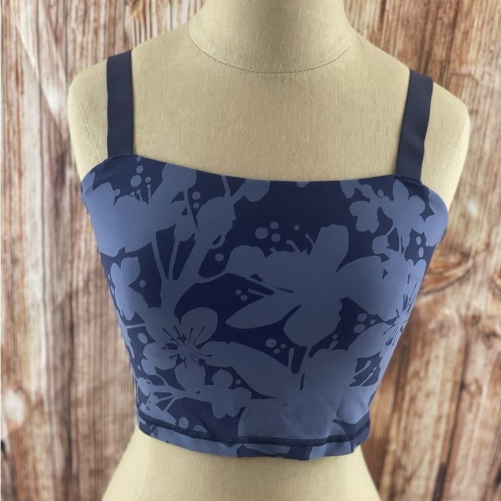 OFFLINE by Aerie Real Me Recharge Floral Sports Bra – Blue | Size L